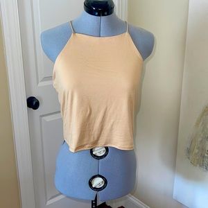 Tan Cropped Tank Top